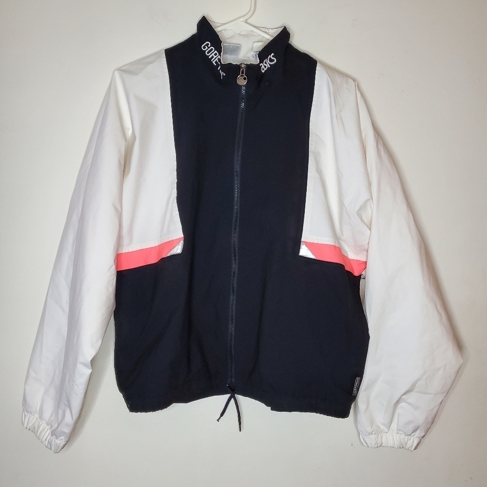 Vintage Oversized ASICS Goretex Bomber Track Jacket size Medium Streetwear Y2K